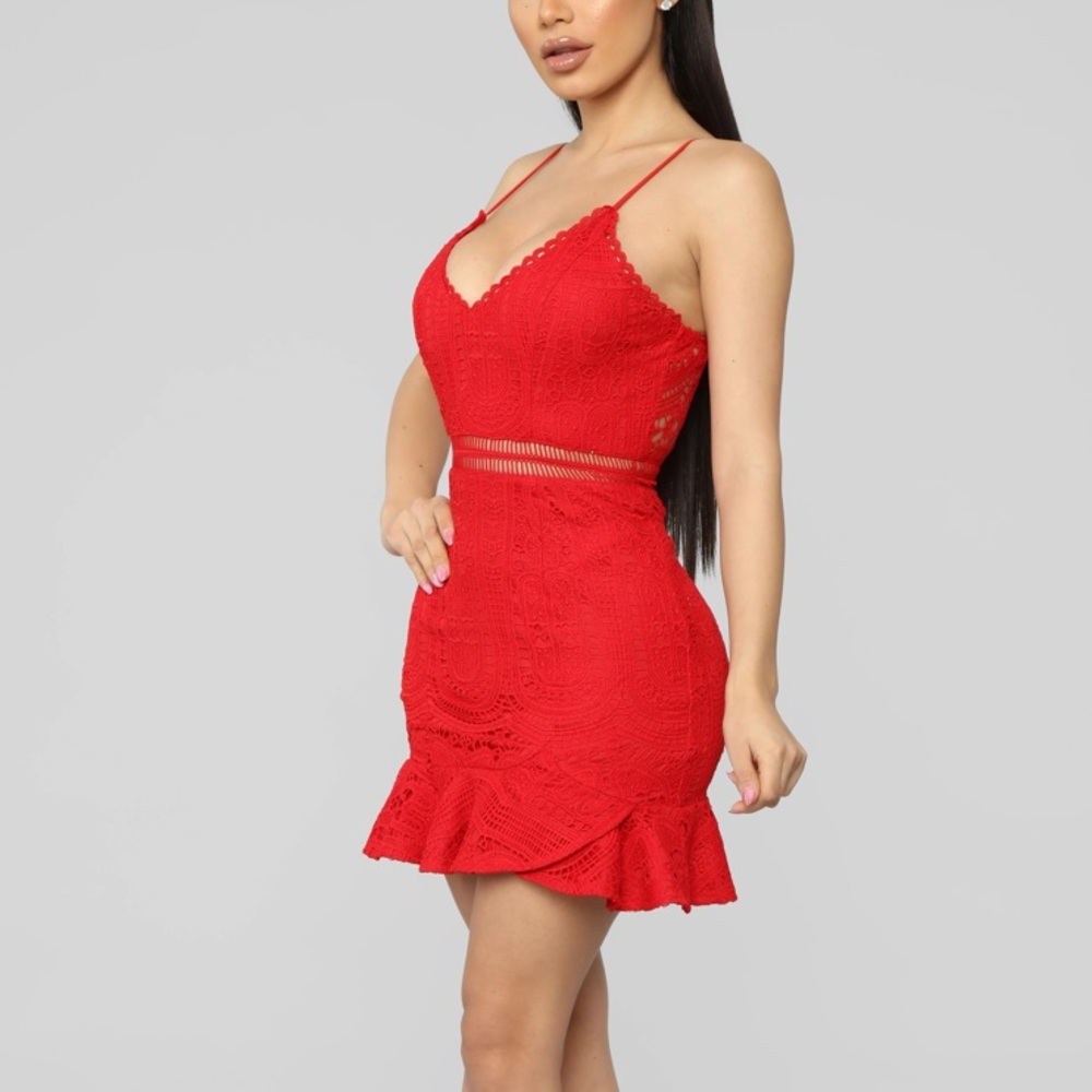 Fashion Nova Soak up the Sunshine Crochet Mini Dress